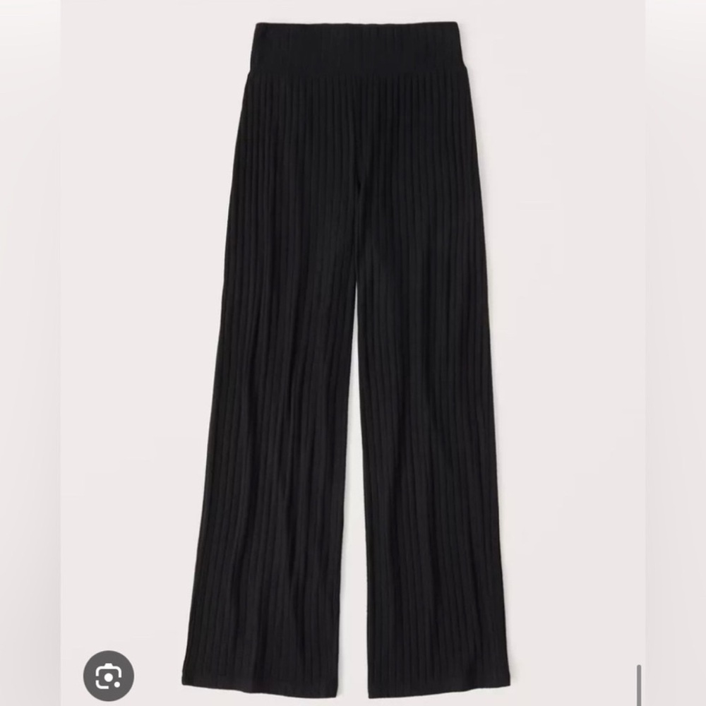 Abercrombie cozy knit wide leg ribbed pants XS